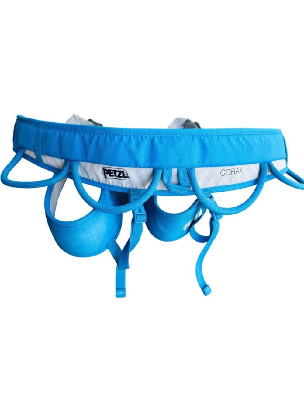Petzl Corax Climbing Harness Size 1 S/M Blue Gray Adjustable Dual Buckle